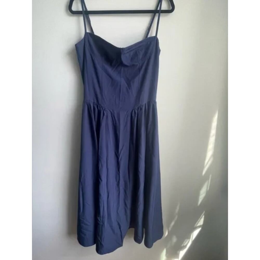 NWOT Women's Navy Blue Corset Dress - Picture 3 of 4